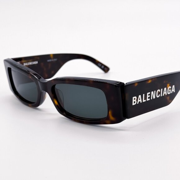 NEW BALENCIAGA BB0260S 002 UNISEX DARK HAVANA/GREEN SUNGLASSES BALENCIAGA - Picture 6 of 12